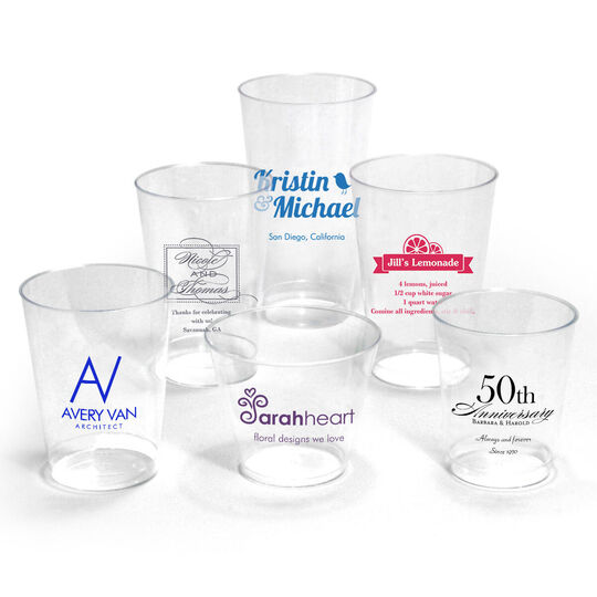 Custom with Your 1-Color Artwork with Text we will Typeset Clear Plastic Cups